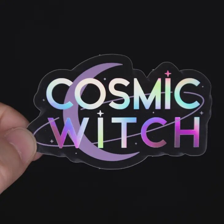 Cosmic Witch Holographic Sticker