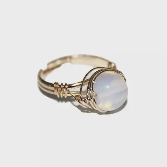 Opalite Aura Ring &quot;Balancing Energy &amp; Spirit Communication&quot;