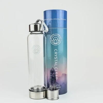 Crystal Clear Water Bottle Crystal Wand - Fluorite