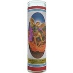 St. Michael Labeled 7 Day Candle, Red