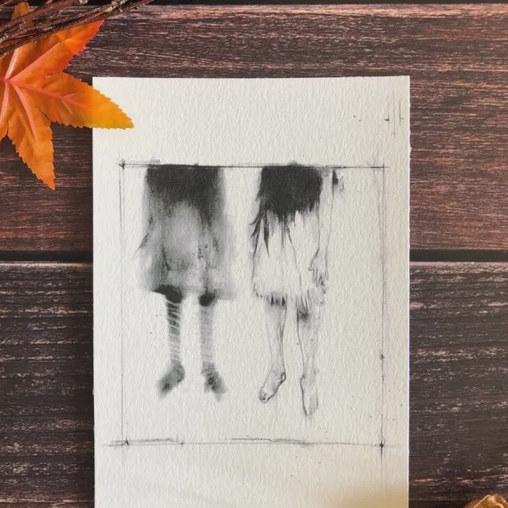 Sisters Dark 5x7 Art Print