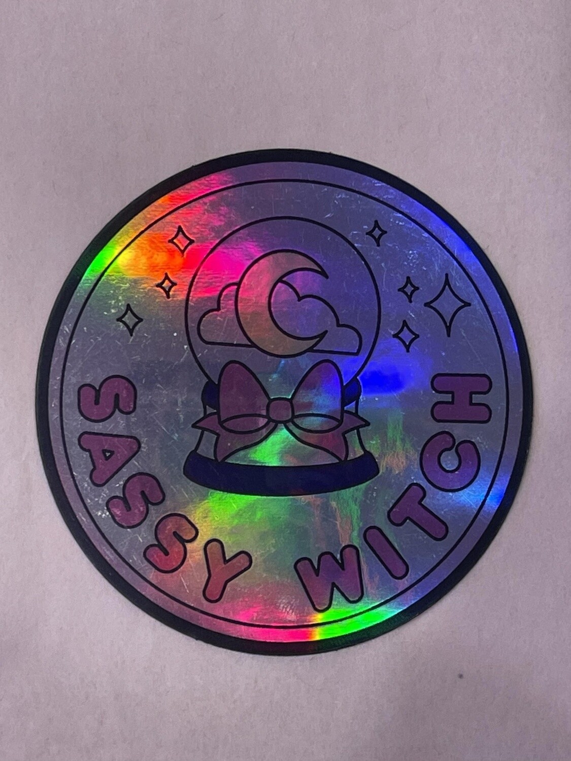 Sassy Witch Holographic Sticker