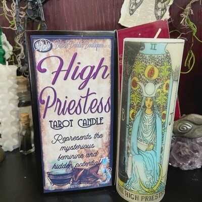 High Priestess Tarot Candle