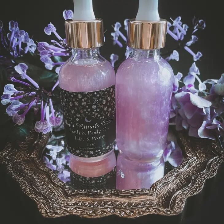 Radiate Me: Shimmering Peony &amp; Lilac Body/ Bath Oil