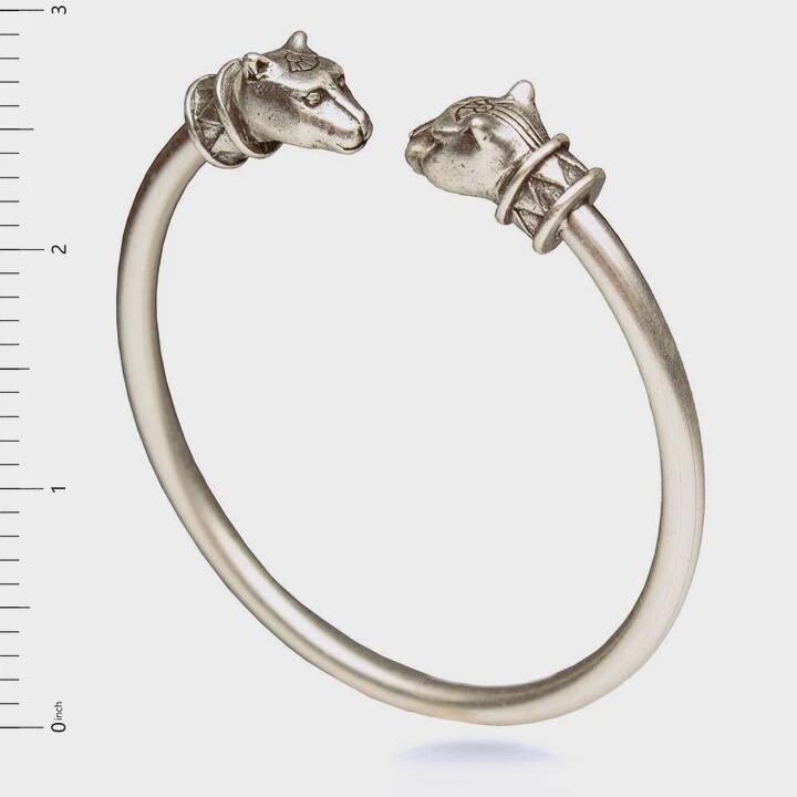 Silver Egyptian Cat Bracelet