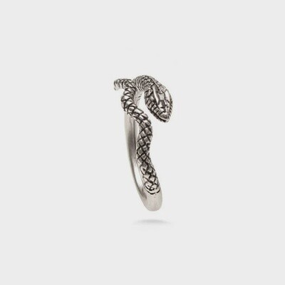 Silver Egyptian Snake Ring, adjustable