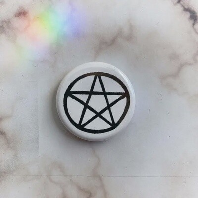Pentacle Button White
