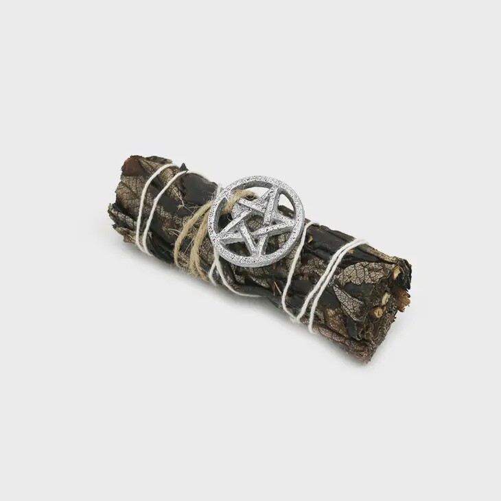 Black Sage Stick with Pentacle Charm 4&quot; Bundles
