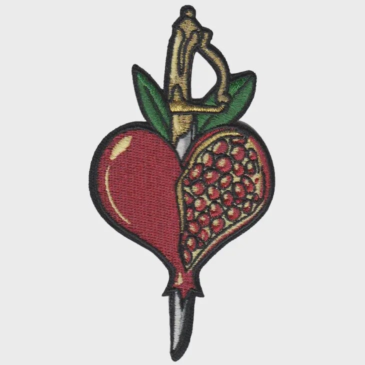 Pomegranate Love Embroidered Patch