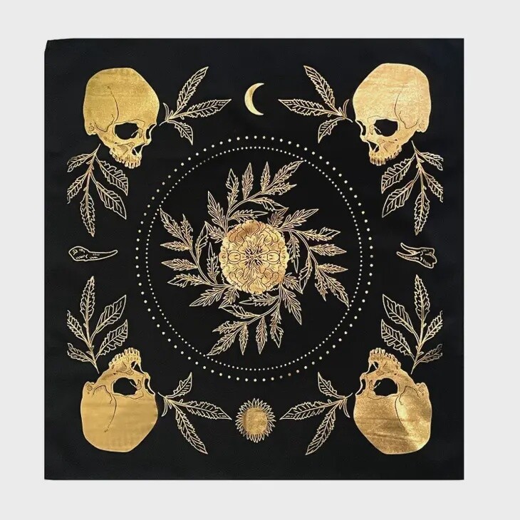 Tarot Cloth - &quot;Teeth and Bone&quot;