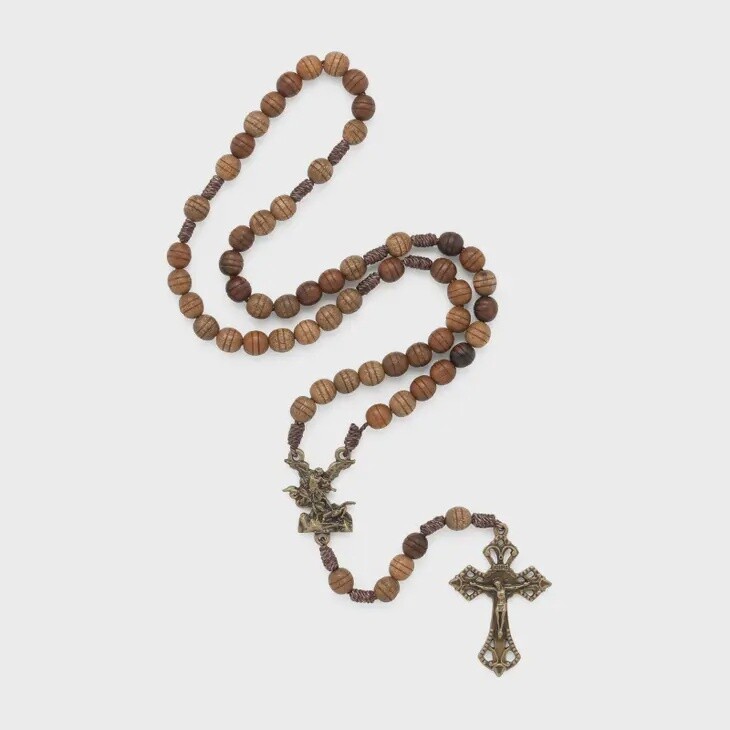 St. Michael Wooden Rosary