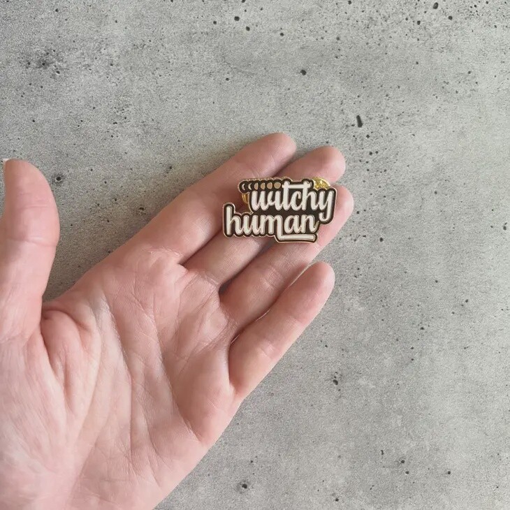 Witchy Human Enamel Pin