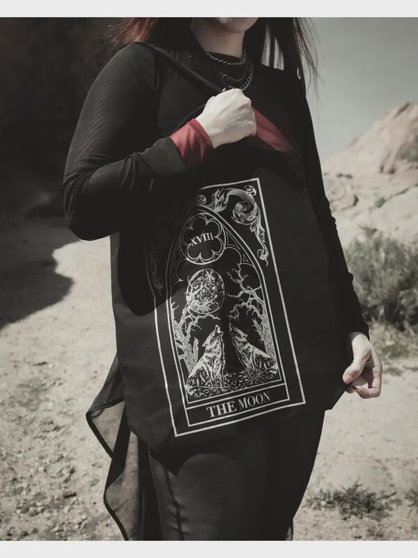 Metallic Moon Tarot Tote Bag