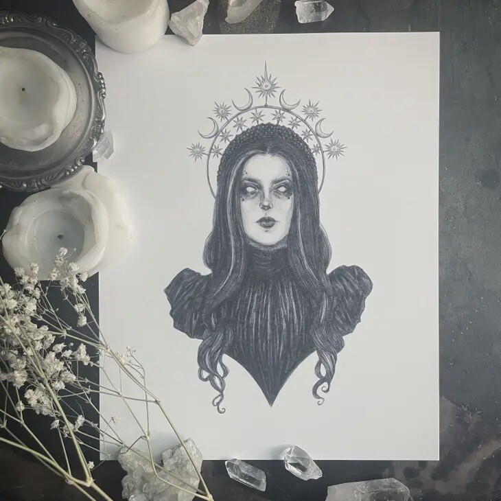 Nyx Fine Art Print - Greek Goddess of the Night 8X10