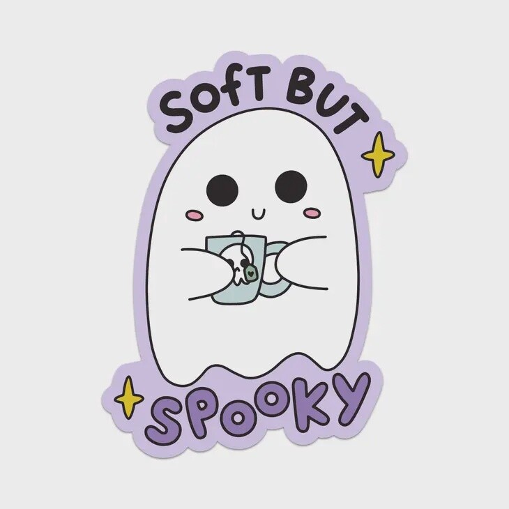 Soft But Spooky Ghost Sticker