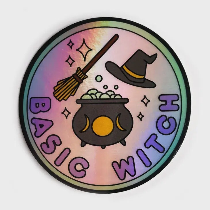 Basic Witch- Holographic Sticker
