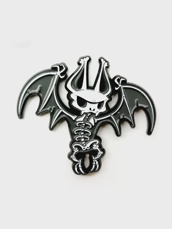 Batty Bones Enamel Pin