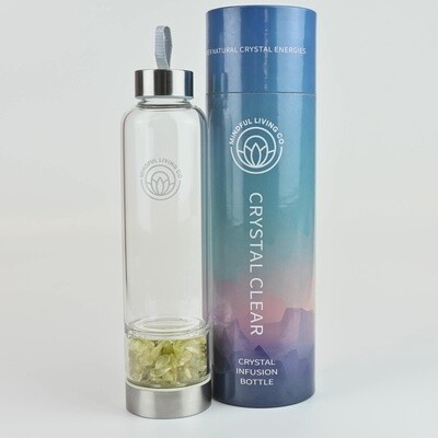 Crystal Clear Jar Water Bottle - Citrine