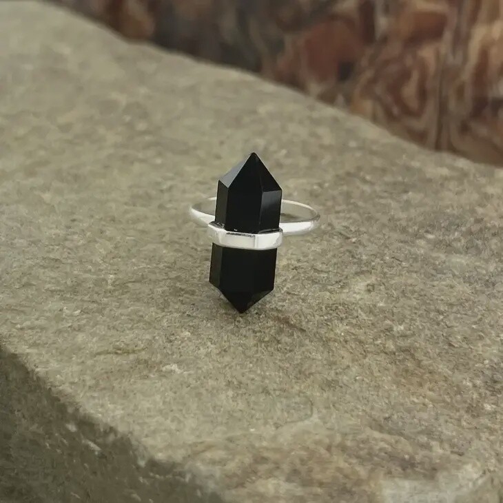 Black Onyx Pencil Ring
