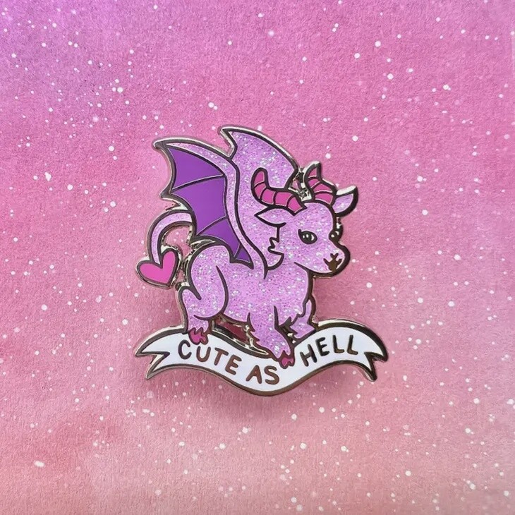 Cute as Hell Enamel Pin