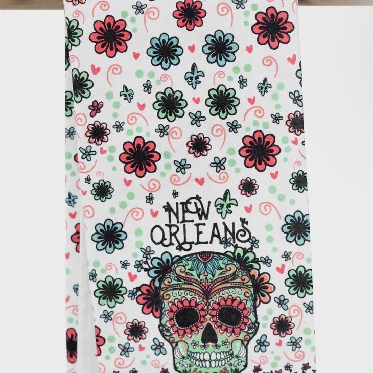 Kitchen Towel - Floral Sugar Skull