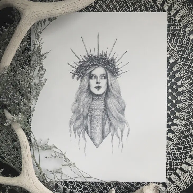 Demeter Fine Art Print - Greek Goddess of the Harvest 8X10