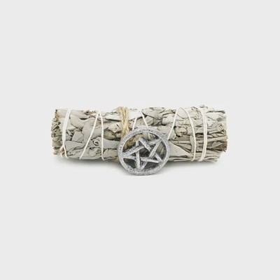 White Sage with Pentacle 4"