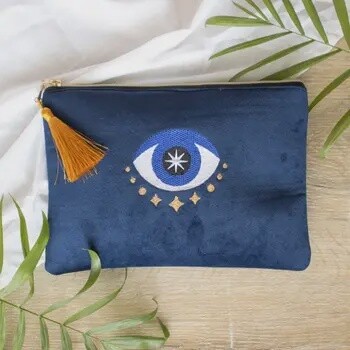 All Seeing Eye Velvet Make Up Bag