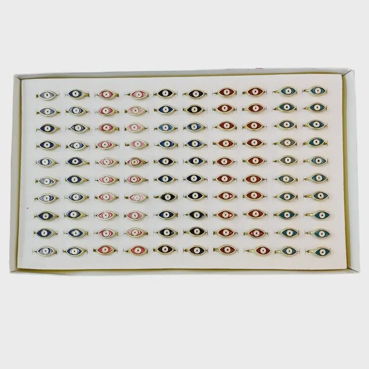 Adjustable Colorful Evileye Rings