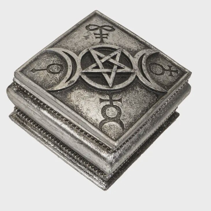 Triple Moon Spell Jewelry / Trinket Box