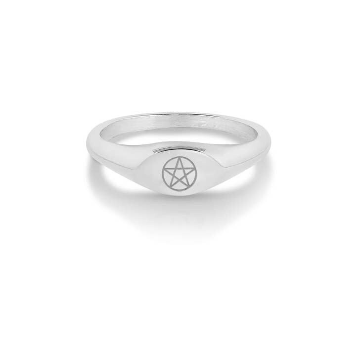 Pentacle Mini Signet Ring