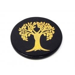 Black Agate Altar Tile 3&quot;