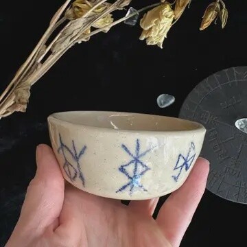 Bind Rune Ceramic Bowls and Vessels