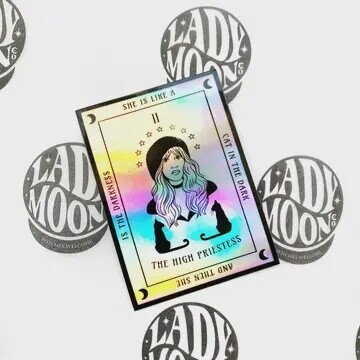 STEVIE THE HIGH PRIESTESS TAROT STICKER