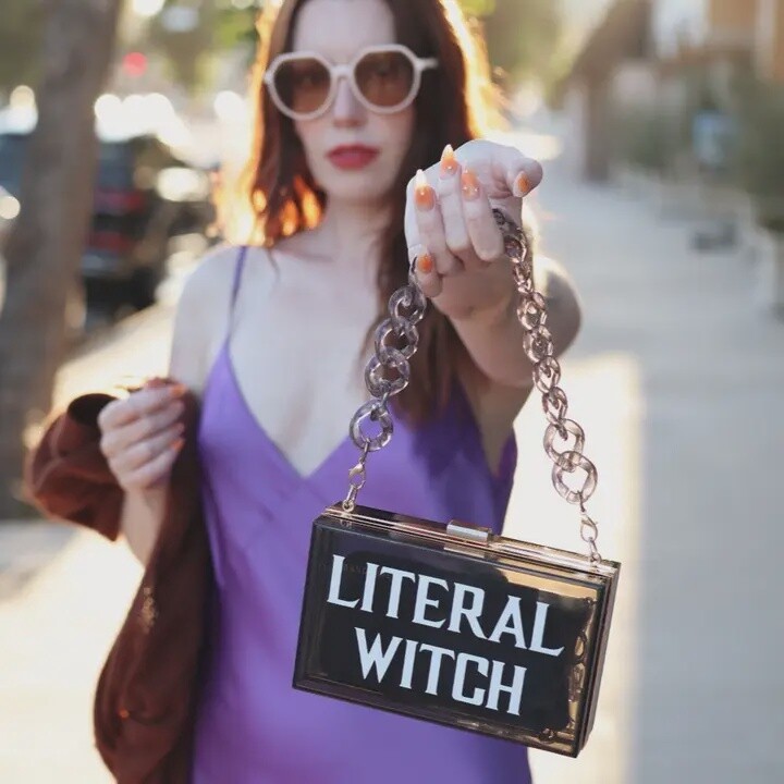 LITERAL WITCH CLUTCH BAG