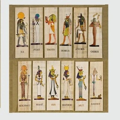 Papyrus Bookmark Gods/Goddesses