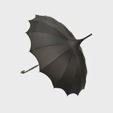Batwing Pagoda Umbrella MIDNIGHT BLACK