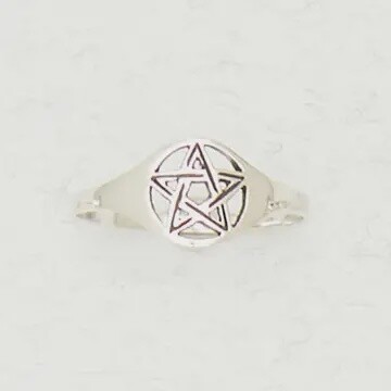 Sterling Silver Pentacle Ring