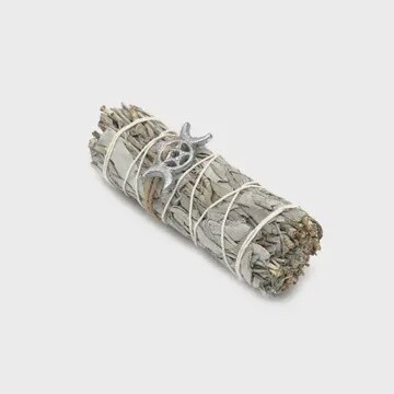 White Sage with Triple Moon Charm 4&quot;