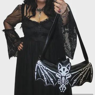 Bat Purse Skeleton Bat Gothic Style Bag
