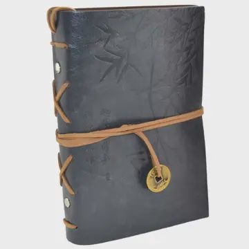 Asian Bamboo Leatherette Journal - Grey