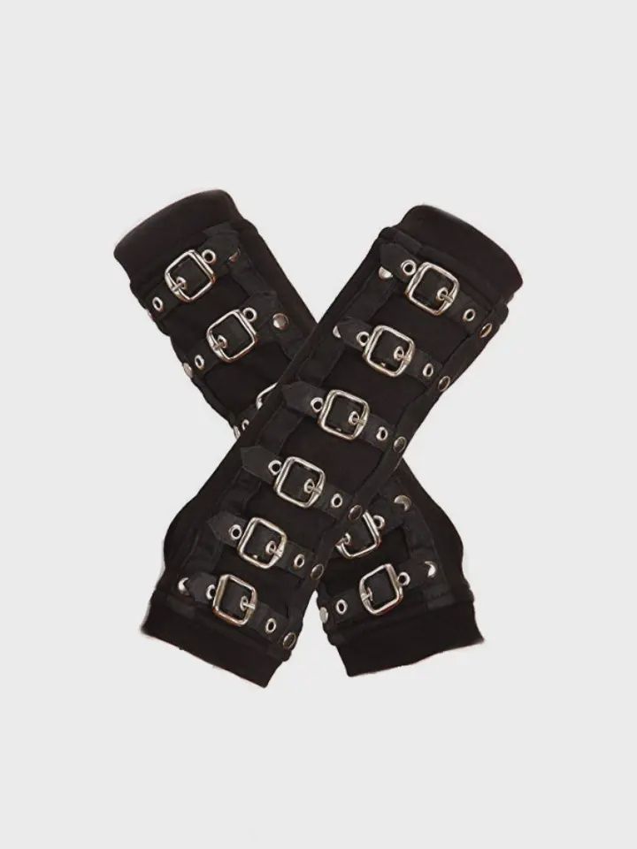 Goth Arm Warmers Buckle