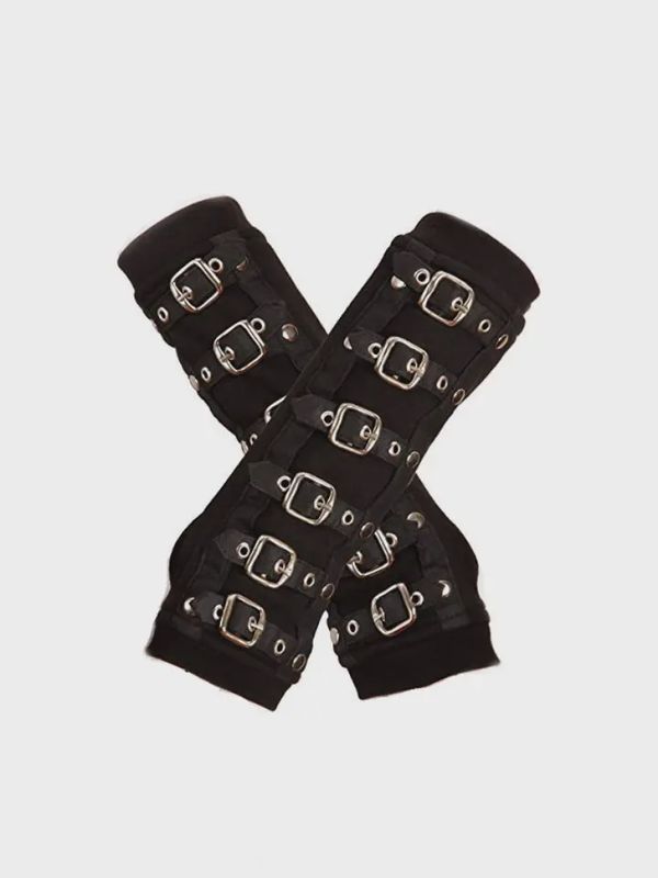 Goth Arm Warmers Buckle