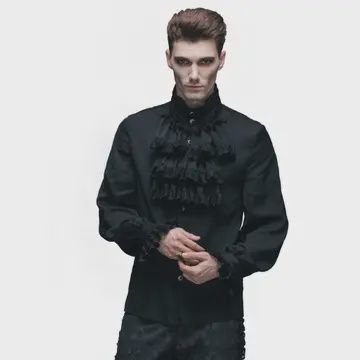 Gothic Shirt With Ruffles