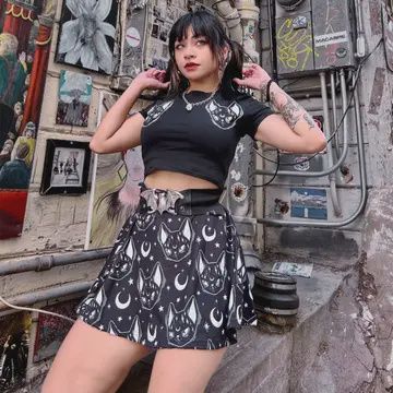 Mystical Cat Skater Skirt