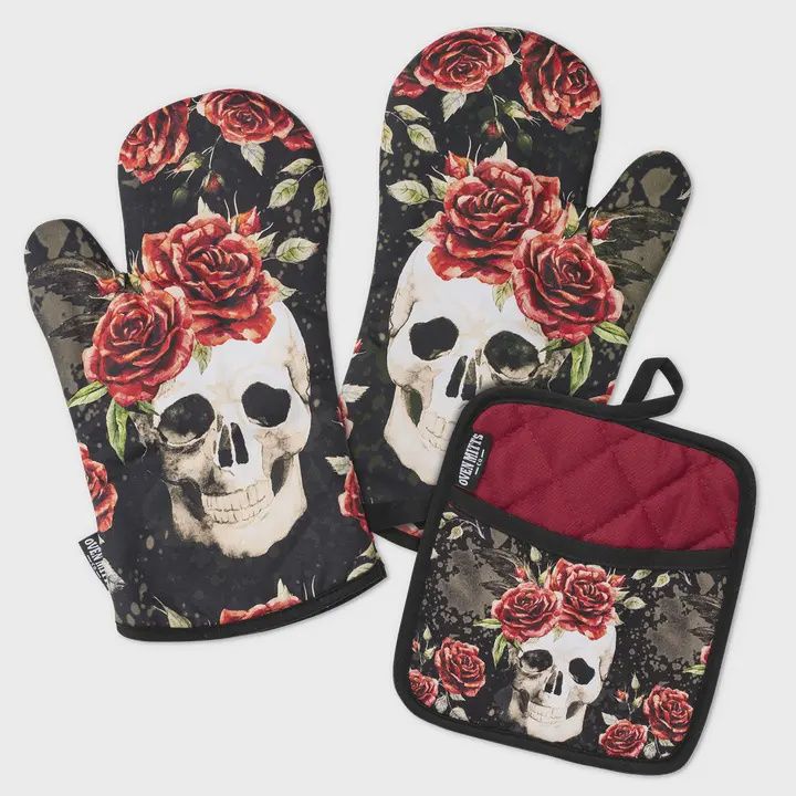 Oven Mitts And Potholder Set