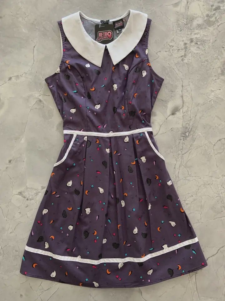 Cute Ghosts Collared Dress