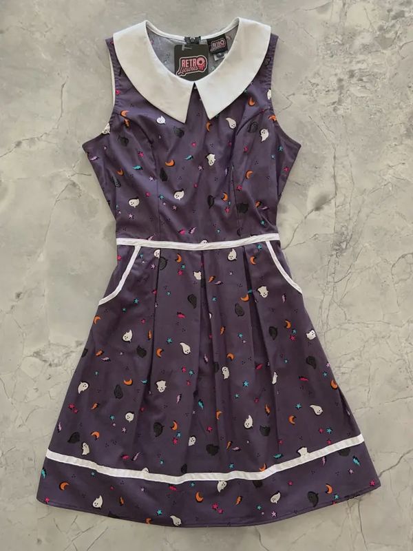 Cute Ghosts Collared Dress