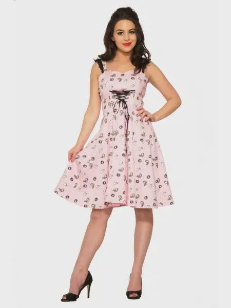 Skull Baby Swing Dress in Pink