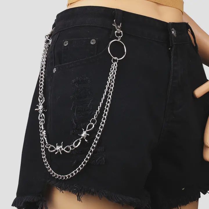 Gothic Thorns Pants Chain Clothes